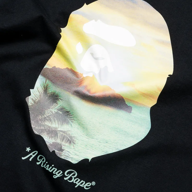 Tagless Neck Design Humid climate A Bathing Ape Rising Bape Photo Tee - Black