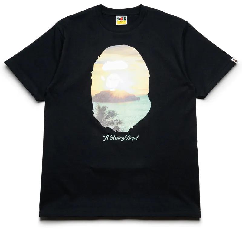 Cap sleeves ethnic prints A Bathing Ape Rising Bape Photo Tee - Black