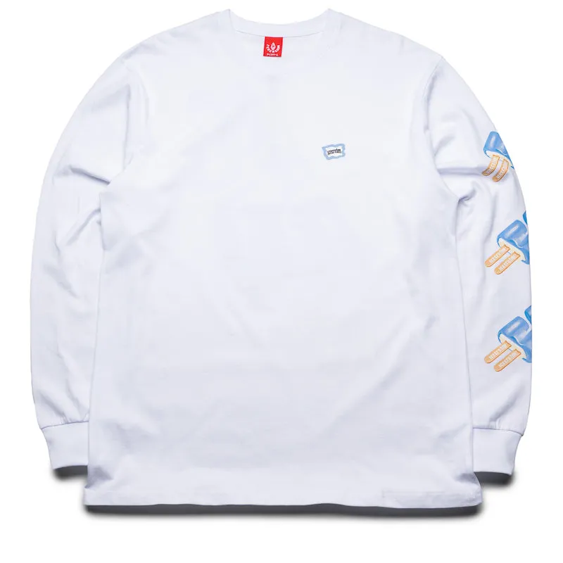 Ice Cream Dollar Pop L/S Tee - White Adult