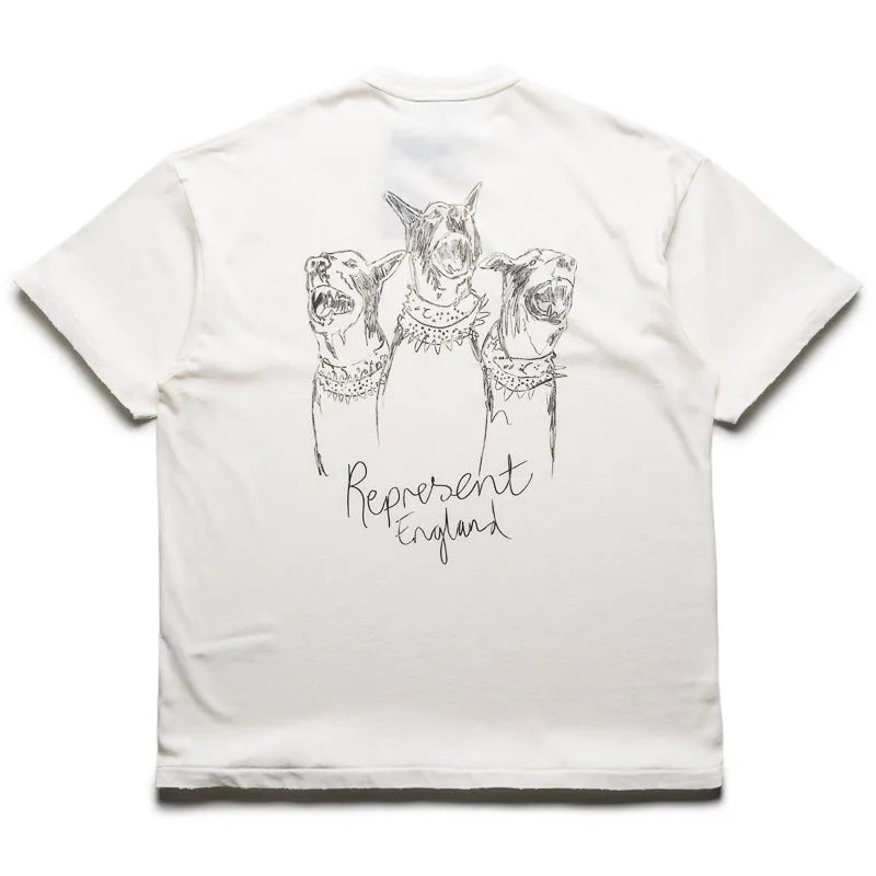 vacation rental event Represent Hand Drawn Thoroughbred Dogs Tee - Washed Ecru