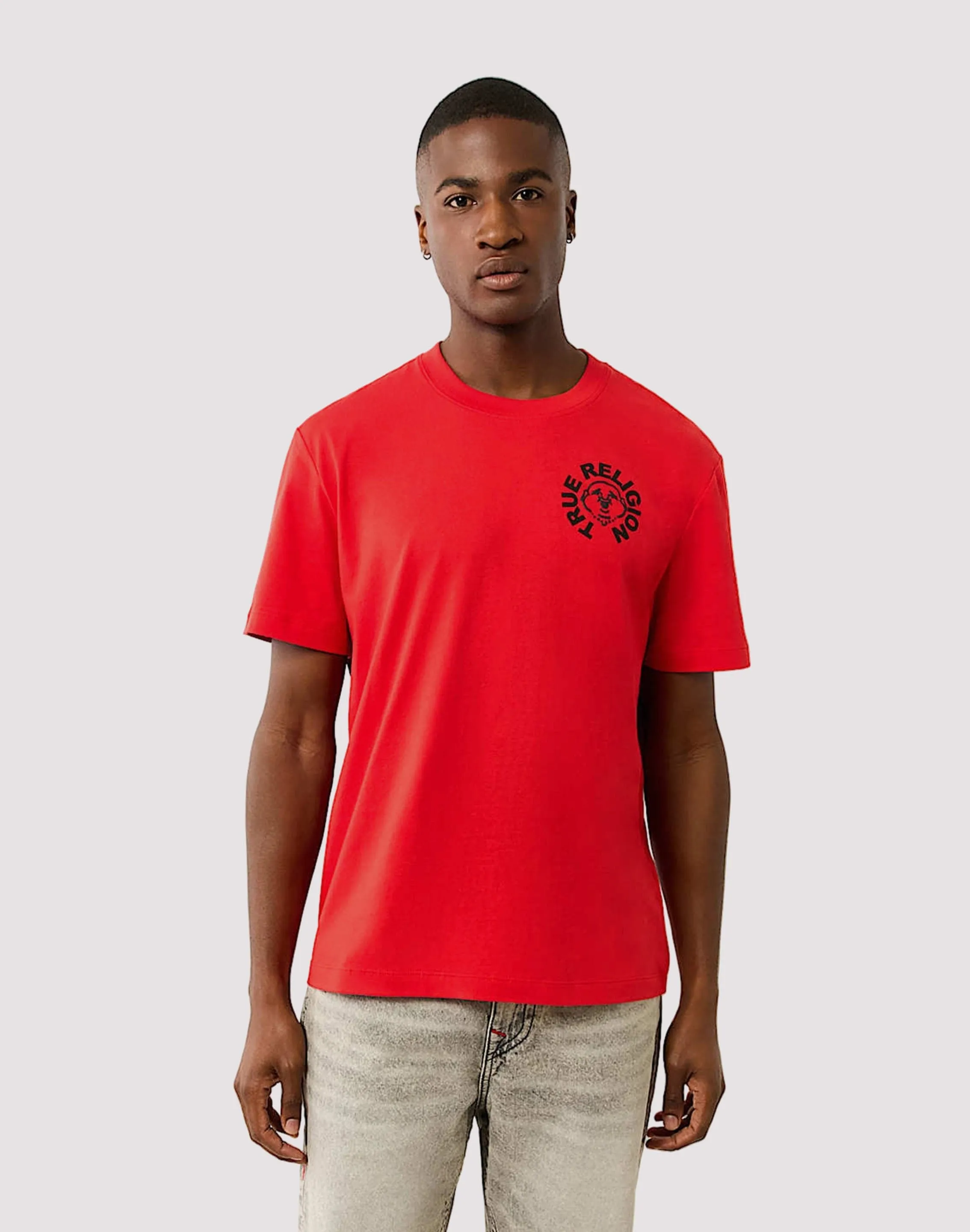 True Religion Buddha Face Tee Stretchable Material