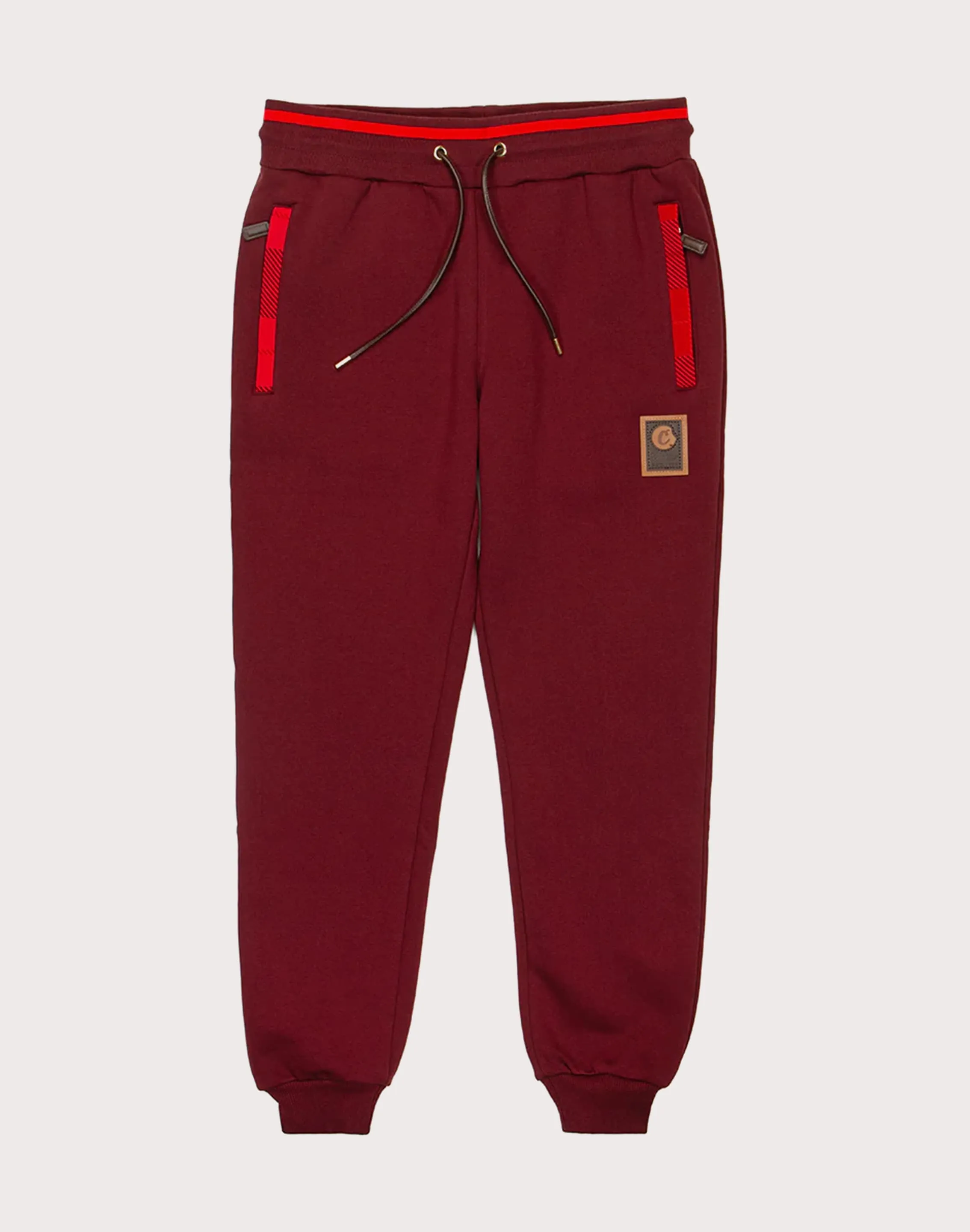 Cookies Sf Park Ave Burgundy Fleece Joggers ReflectiveTrims SoftTouch