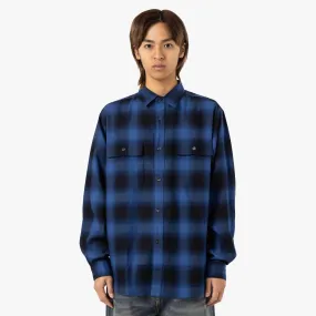 Gift Idea Flexible Shoulder Construction Saturdays NYC Ombre Check Work Shirt / Blue