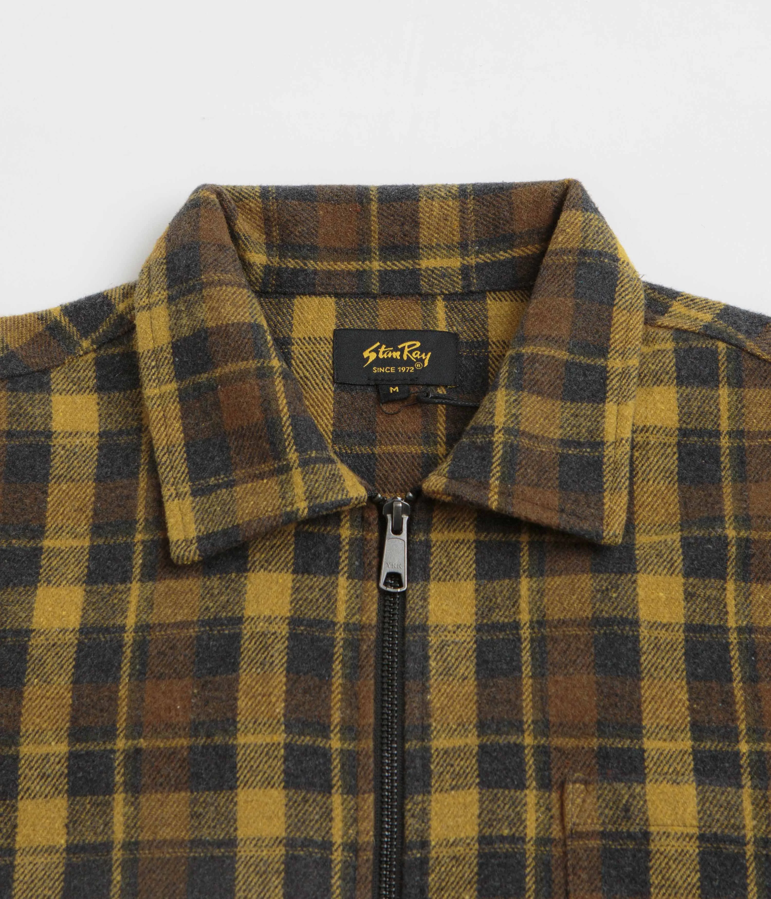 Premium Pima Cotton Party Ready Stan Ray Zip Shirt - Acorn Plaid