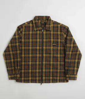 Beach Ready No Bulk Layering System Stan Ray Zip Shirt - Acorn Plaid