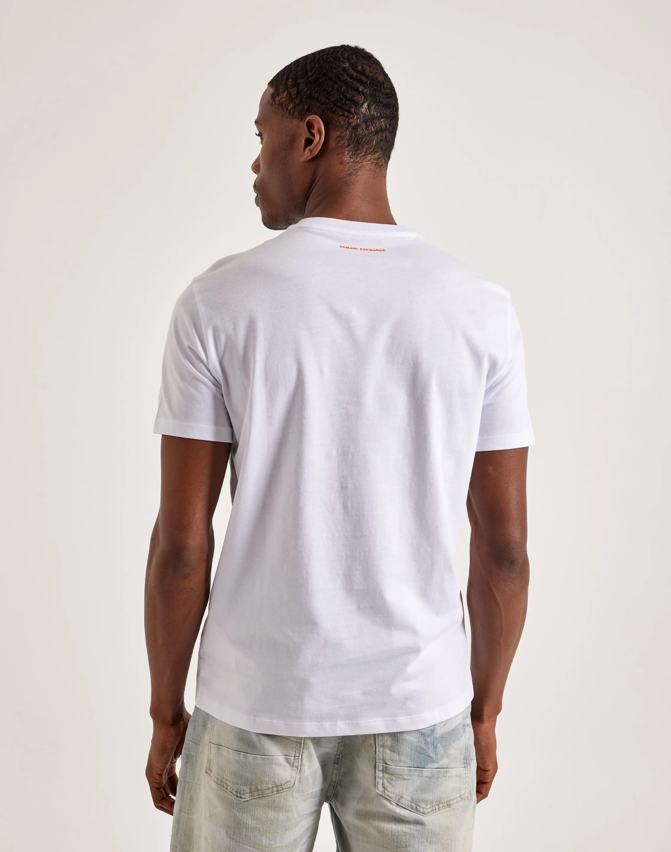 Armani Exchange Logo Tee FlexibleJointConstruction ReinforcedHems