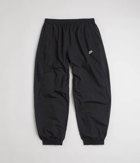 Zipper Closure Nike Woven Track Pants - Black / White