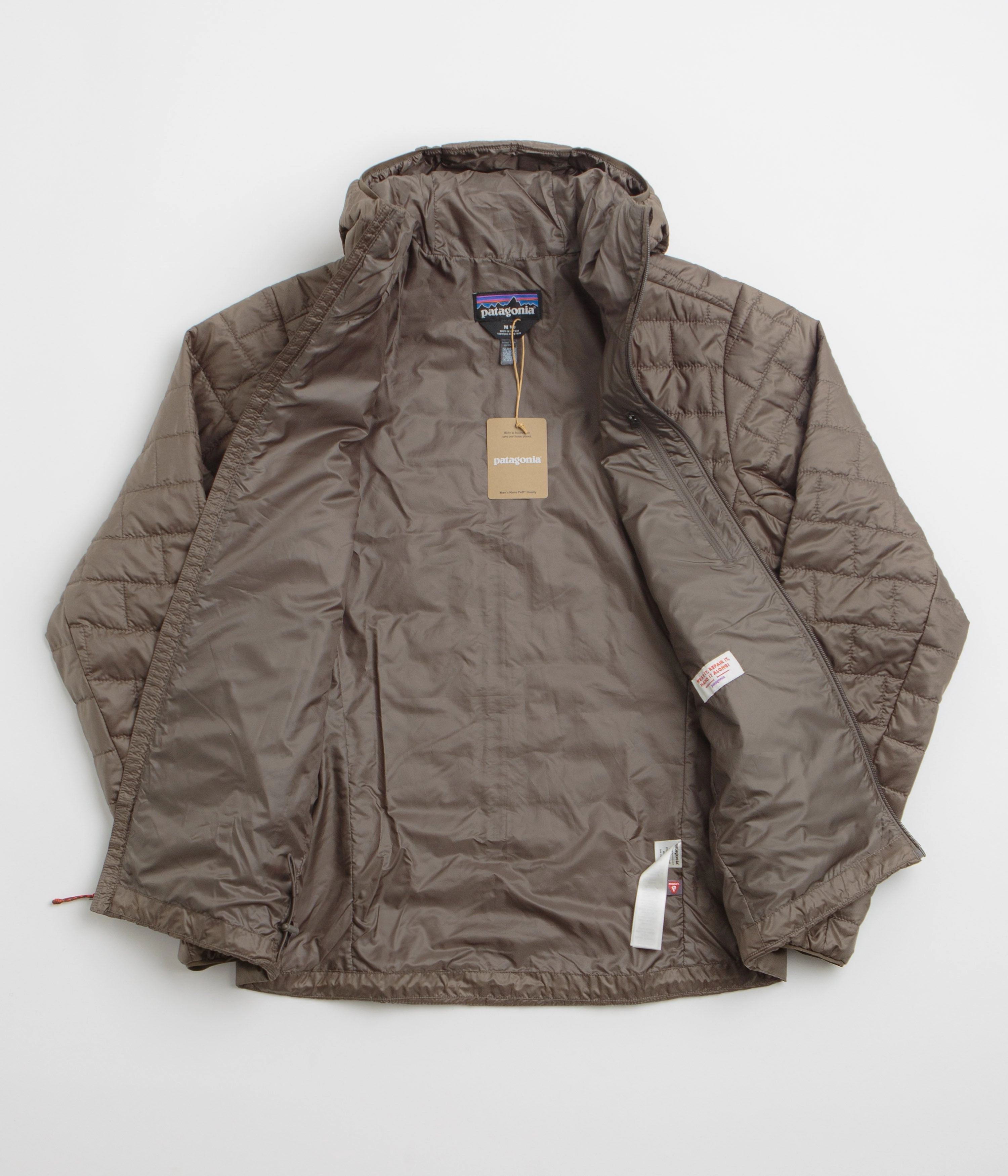 rainy - day gear suitable for promotional activities Patagonia Nano Puff Hoodie Jacket - Marlow Brown