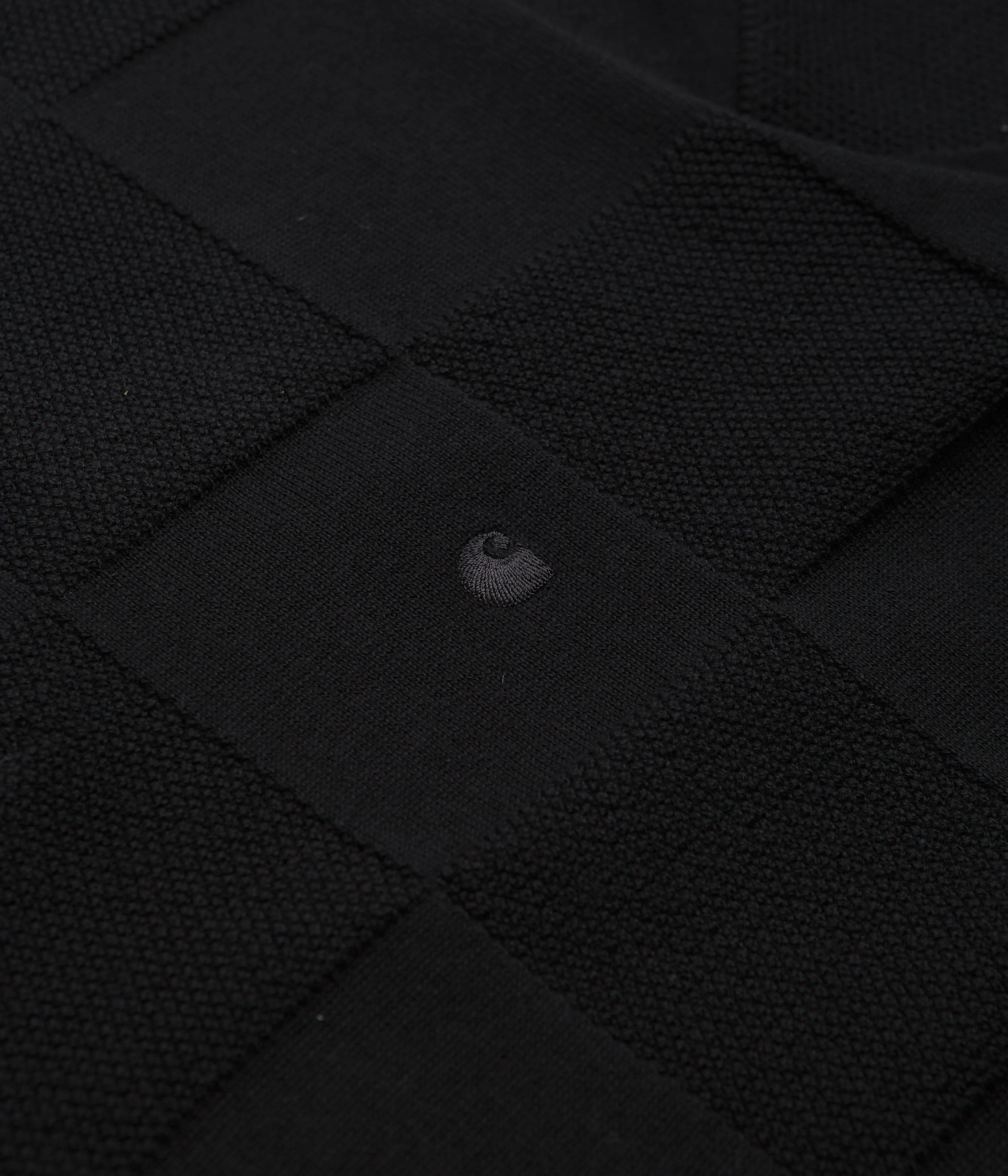Carhartt Checker Polo Shirt - Black Checkered Look