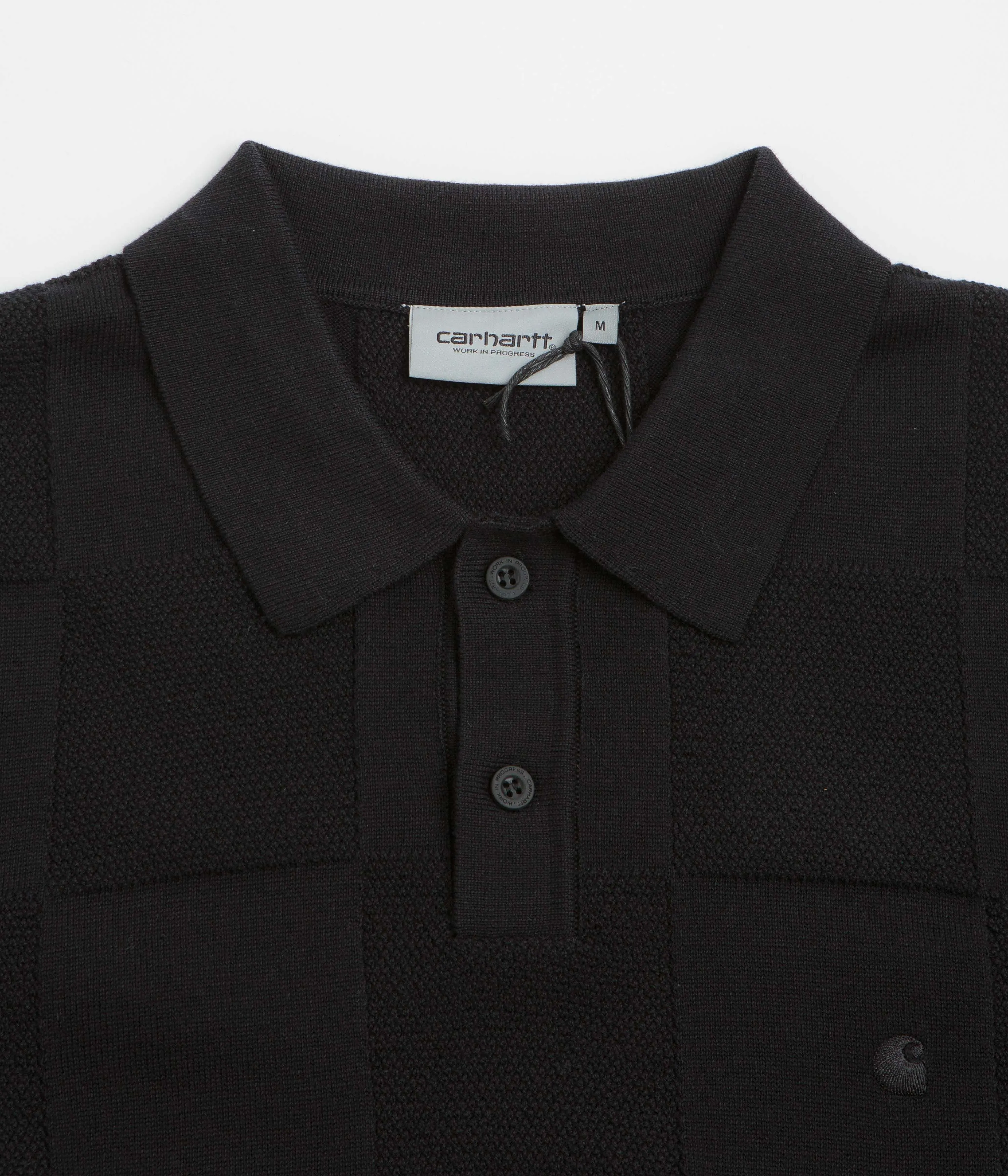 Rooftop Bar Trendy Apparel Carhartt Checker Polo Shirt - Black