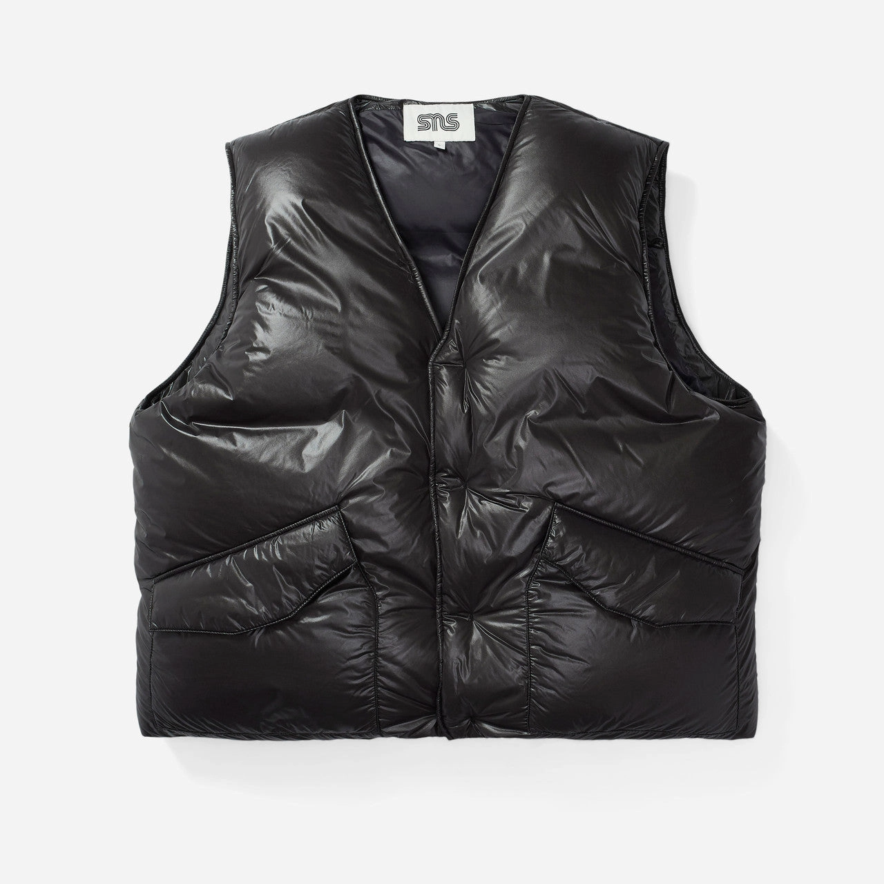 Laser Cut Perforations Puffer Vest
