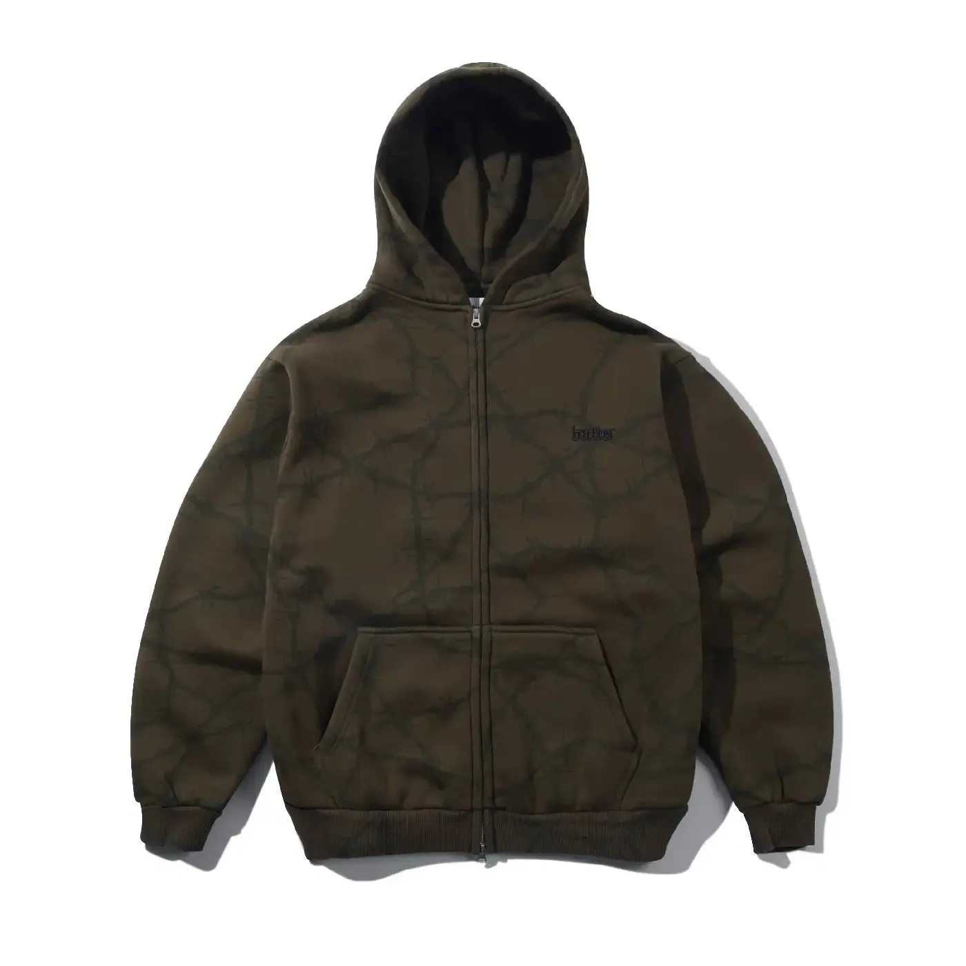 Wallaby like Premium Cotton Blend Butter Goods Wired Zip-Thru Hoodie - Fudge