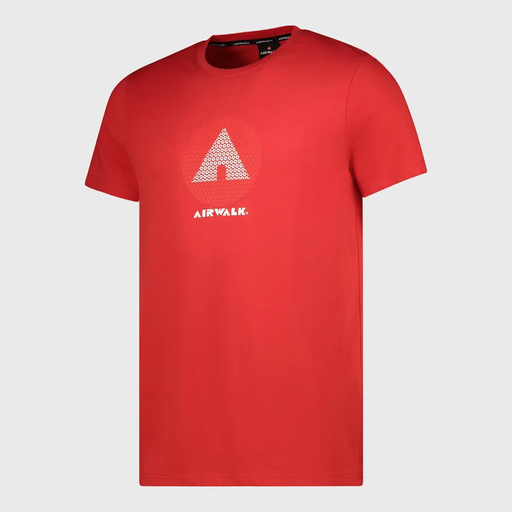 Airwalk Mens Ollie Tee Red Virtual Mode