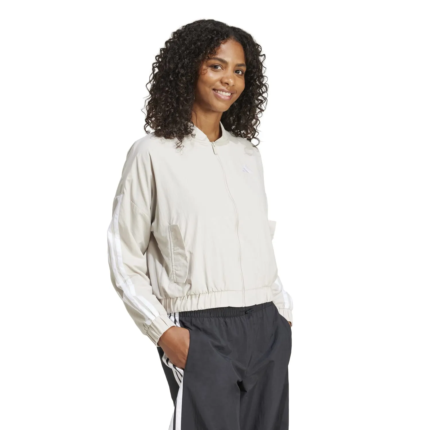 Champion Glow Sustain Glow Essentials 3-Stripe Woven Bomber Jacket - Womens