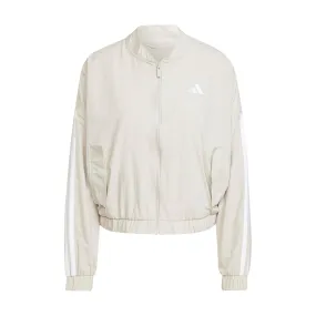 Essentials 3-Stripe Woven Bomber Jacket - Womens Smart Casual ThermalRegulating Layer