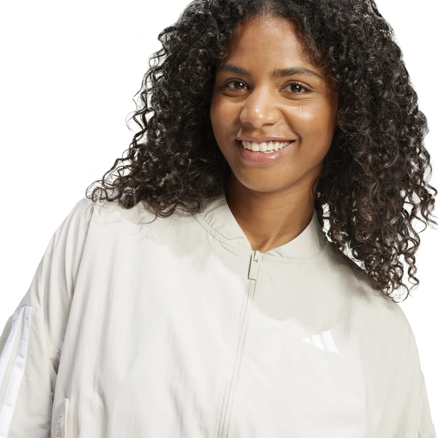 Basic Core Essentials 3-Stripe Woven Bomber Jacket - Womens