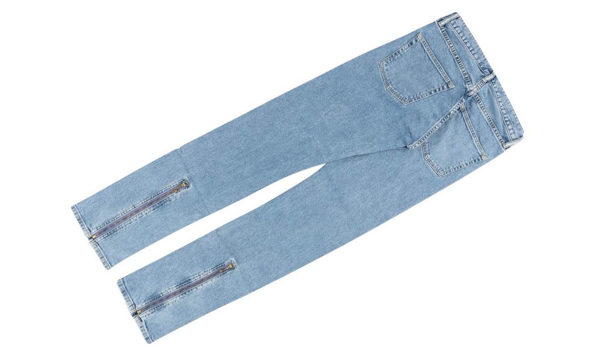 Gym Ready Evening Stroll Office Wear Weekend Warrior Trend Setter Zipper Jeans "Blue"