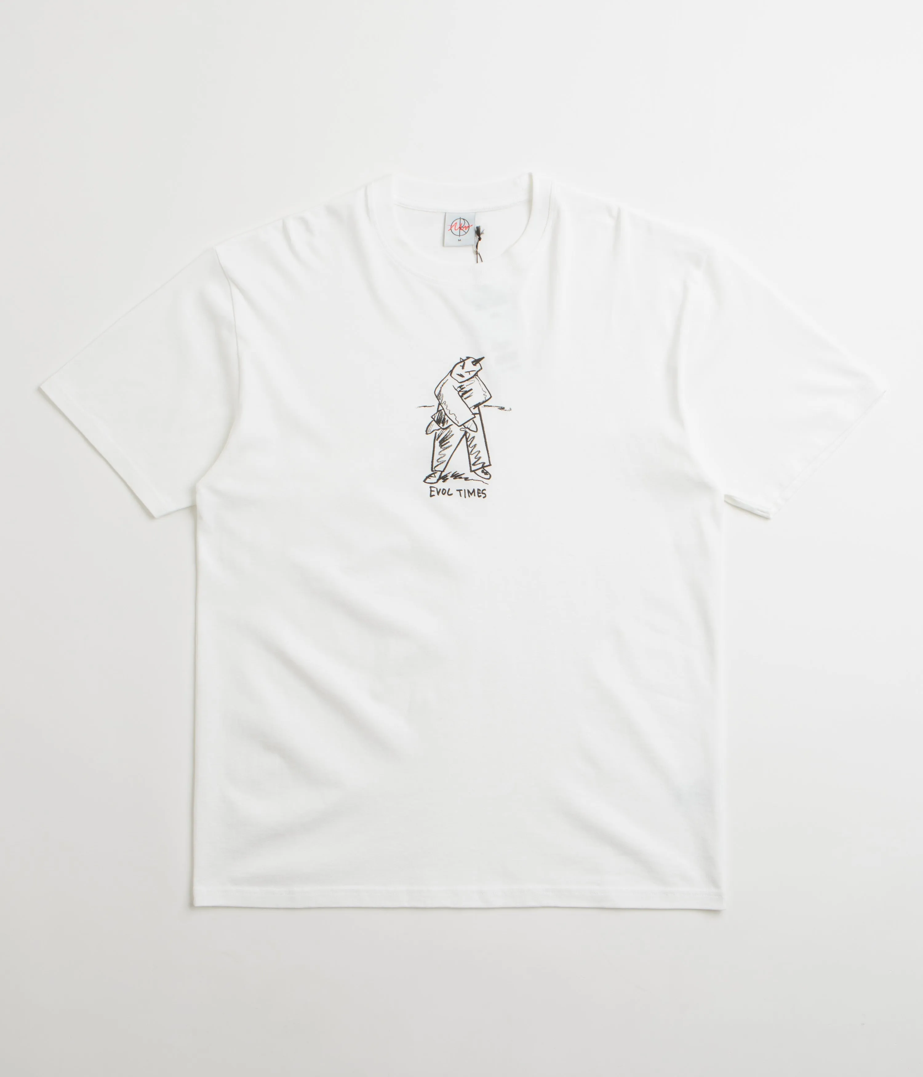 embroidered hem Polar Evol Times T-Shirt - White