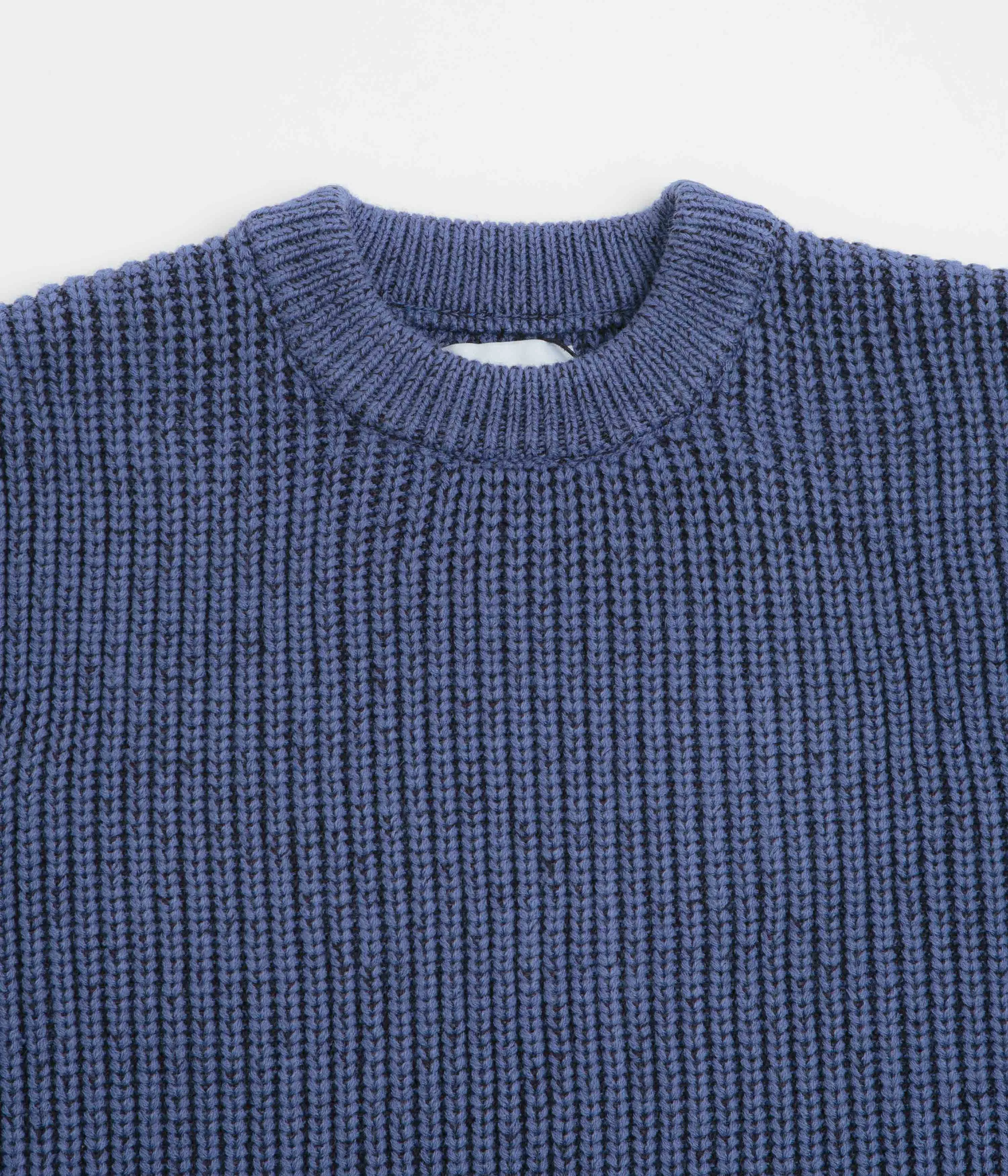 Weekend Wear Long Sleeve Butter Goods Drain Knit Sweatshirt - Midnight