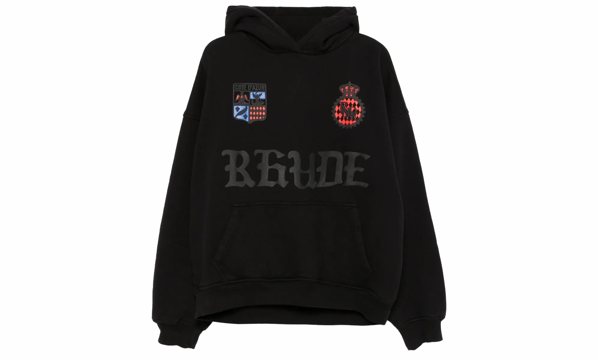 COTE D'AZUR CREST OVERSIZED HOODIE "Black"