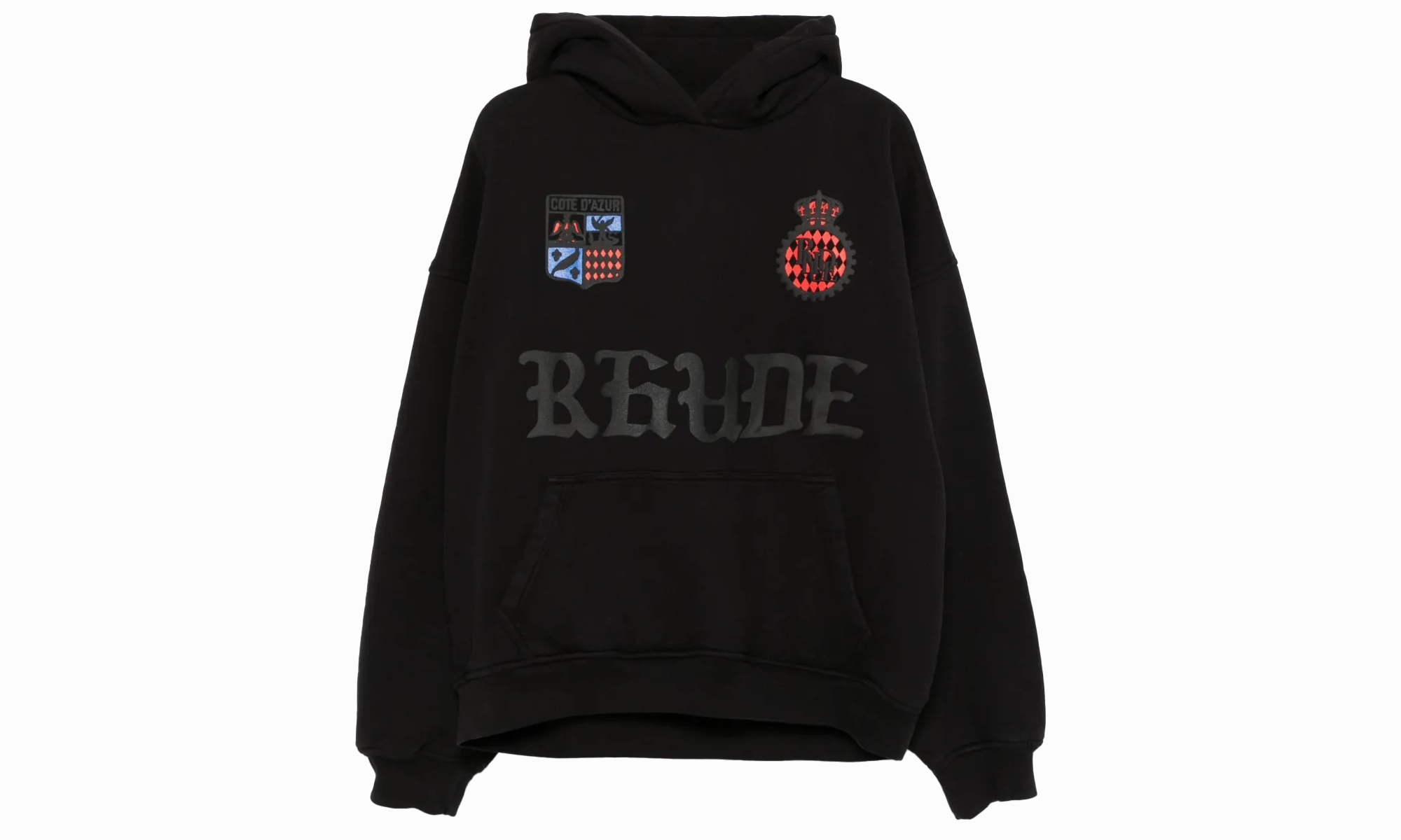 COTE D'AZUR CREST OVERSIZED HOODIE "Black"