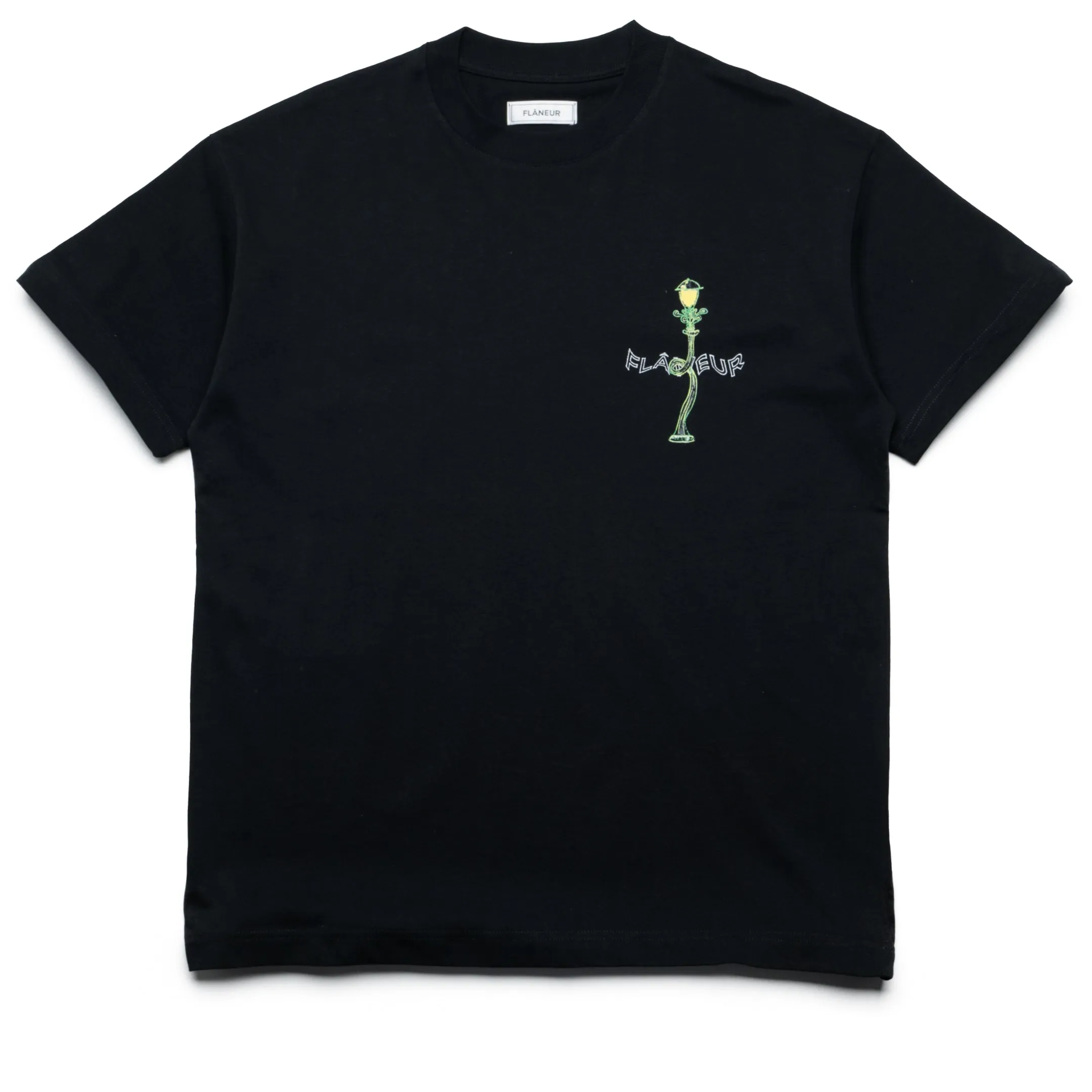 hockey venue cutoff shorts silhouette Flaneur Lantern Tee - Black