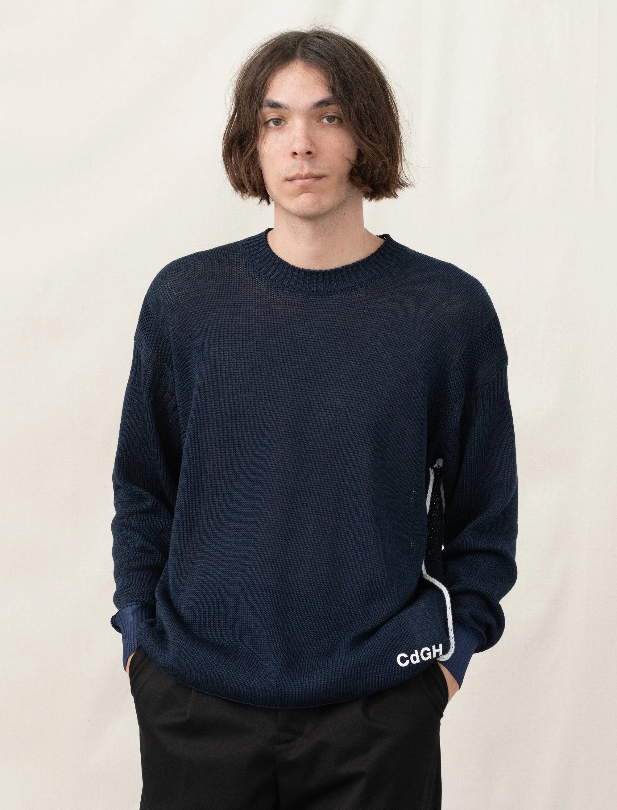 Cotton/Poly Sweater (Navy) Quick Dry Technology