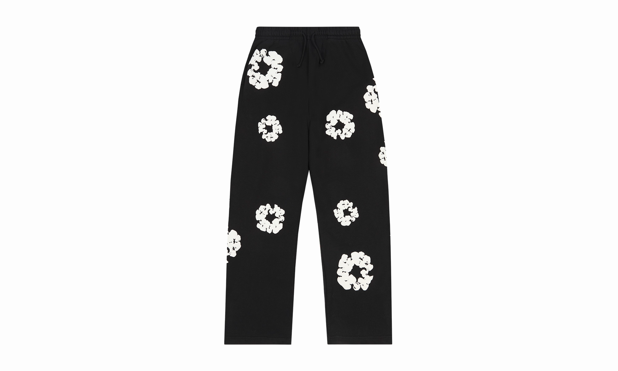 Cotton Wreath Baggy Sweatpants "Black"