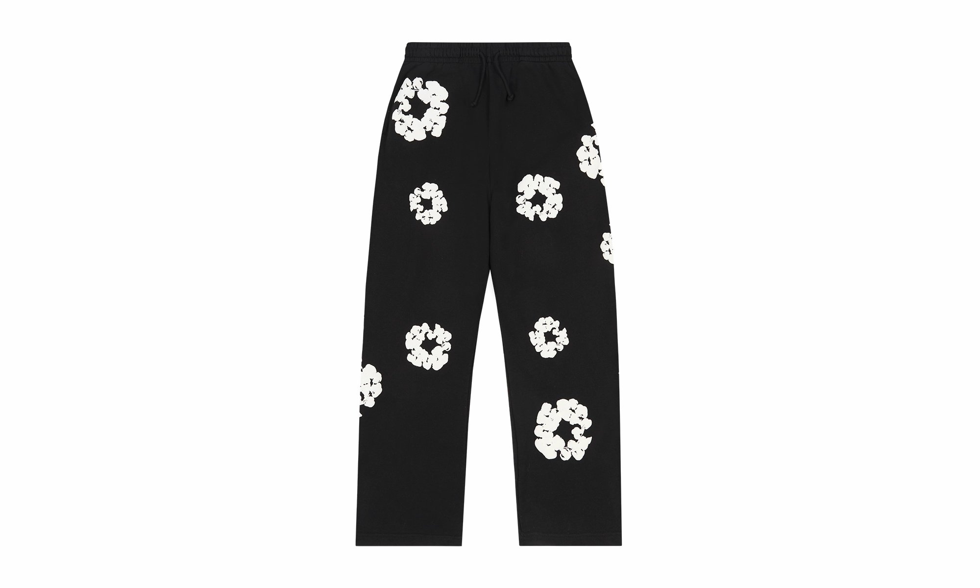 Cotton Wreath Baggy Sweatpants "Black"