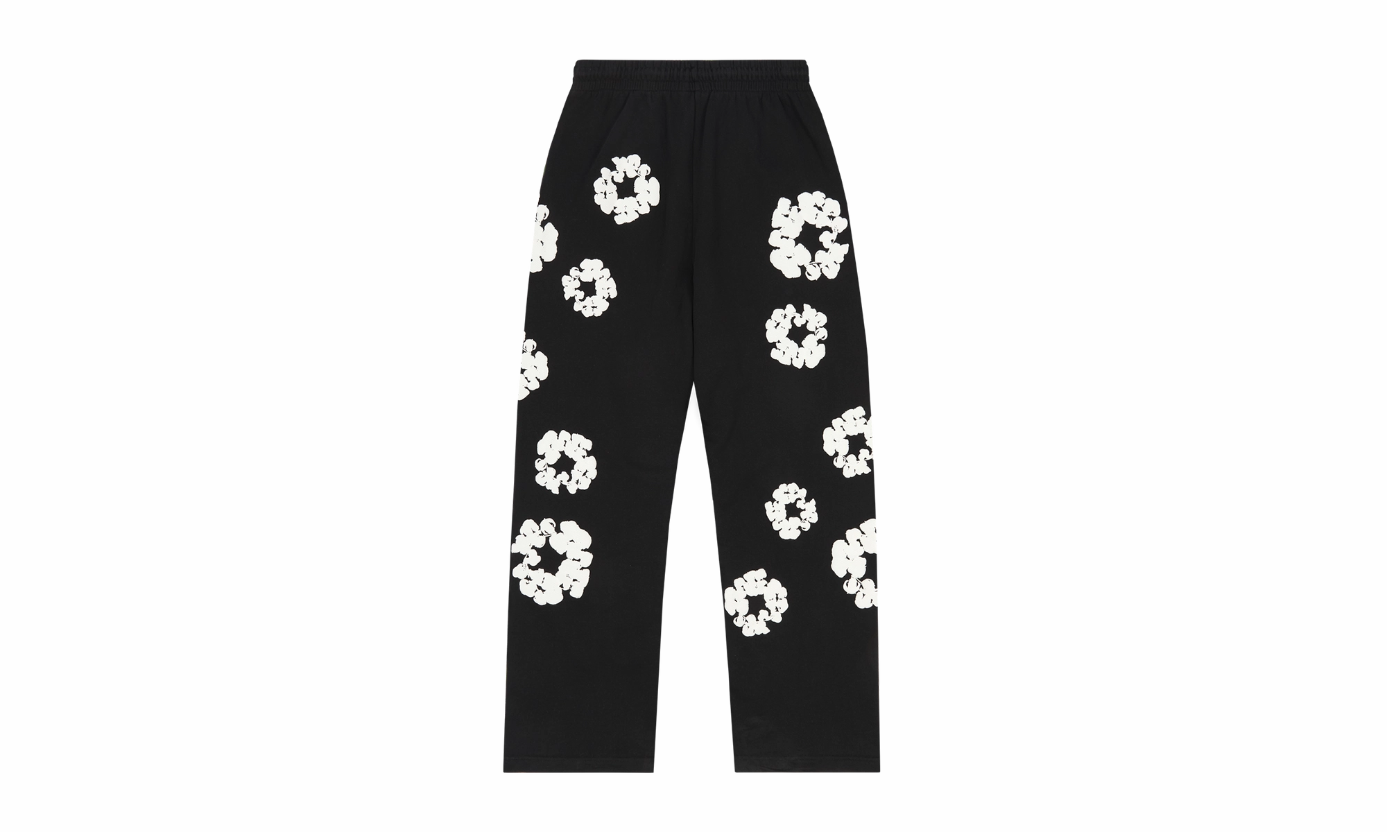 Cotton Wreath Baggy Sweatpants "Black"