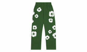 Cotton Wreath Baggy Sweatpants "Green"