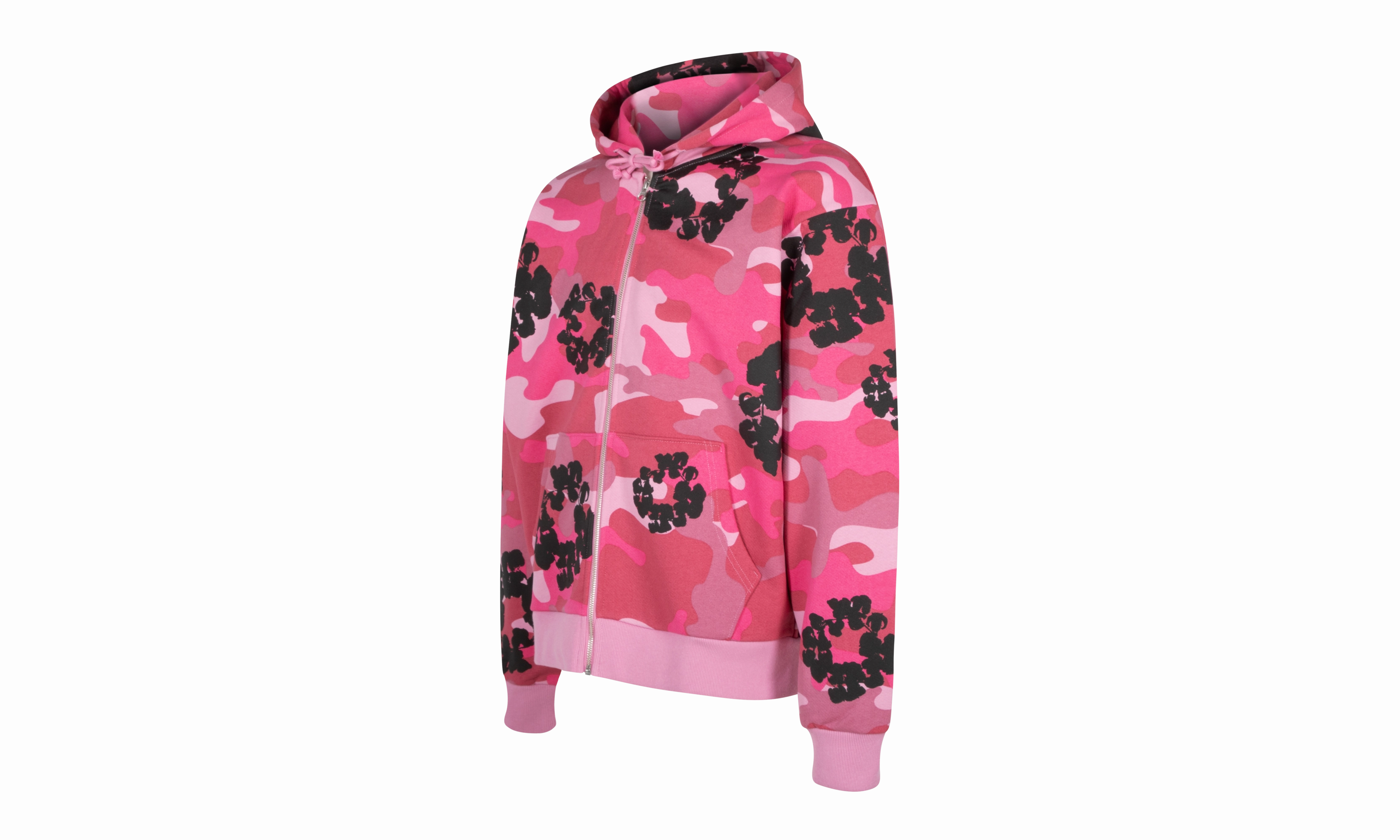 Cotton Wreath Hoodie "Pink Camo"