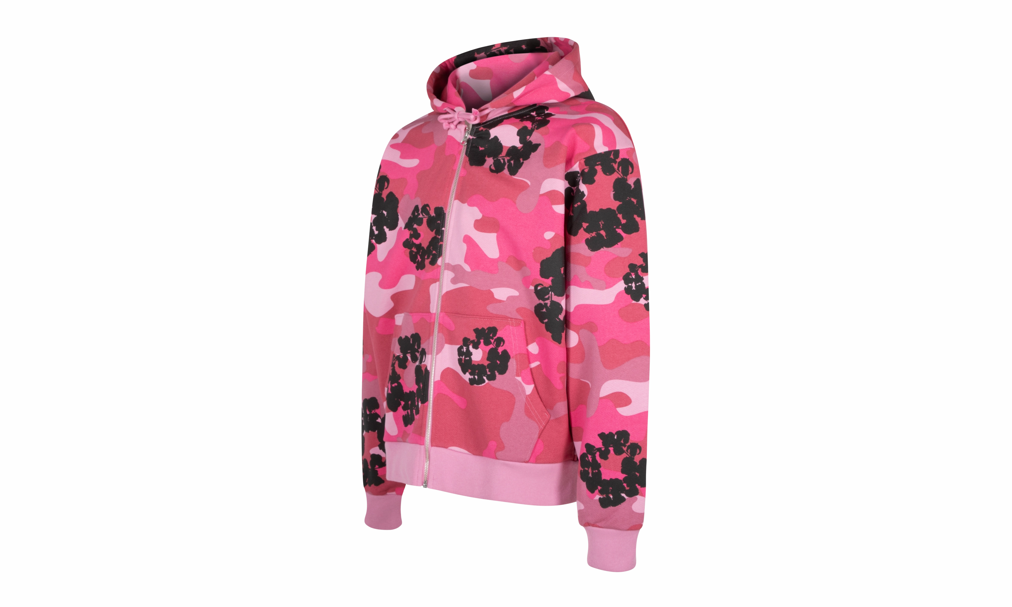 Cotton Wreath Hoodie "Pink Camo"