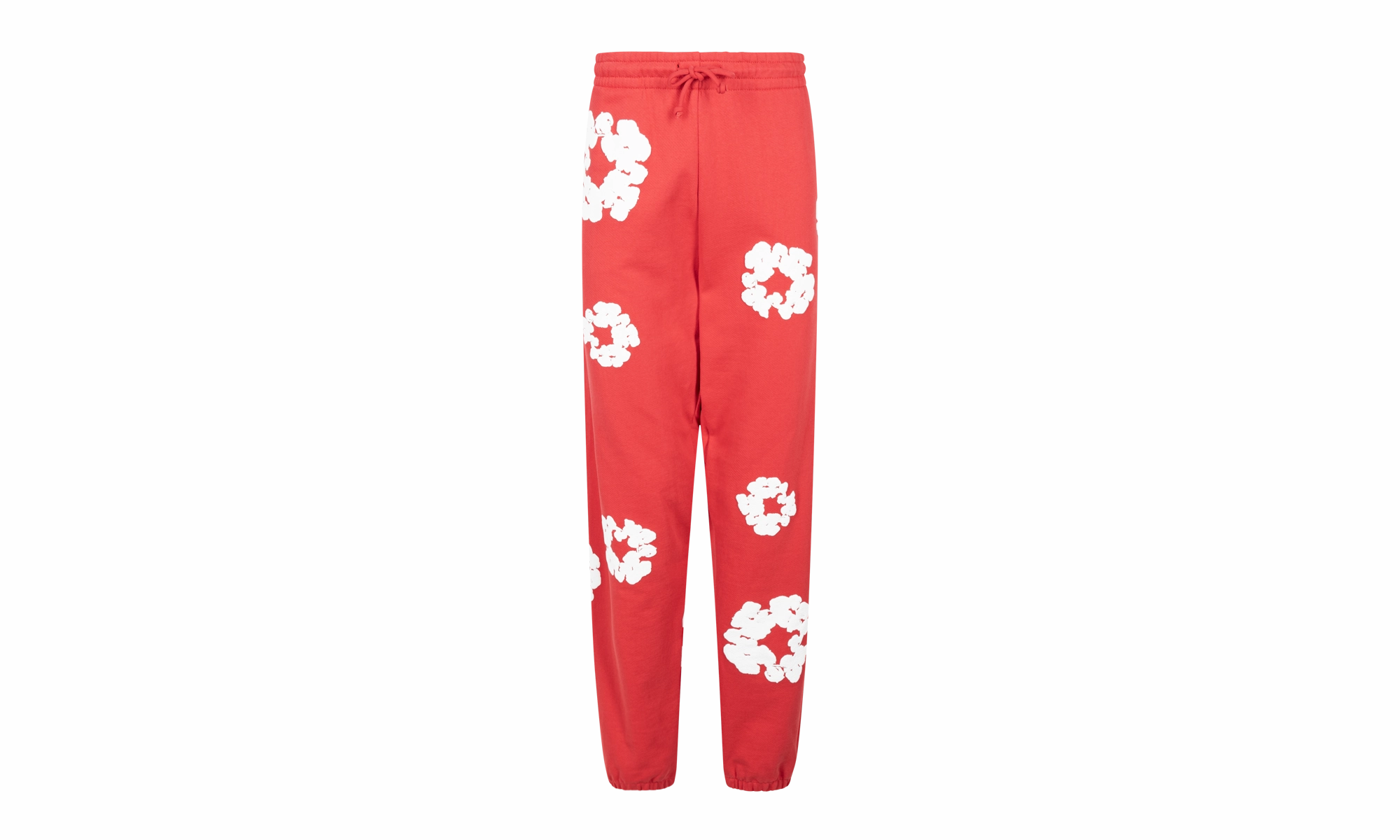 Cotton Wreath Sweatpants "Red"