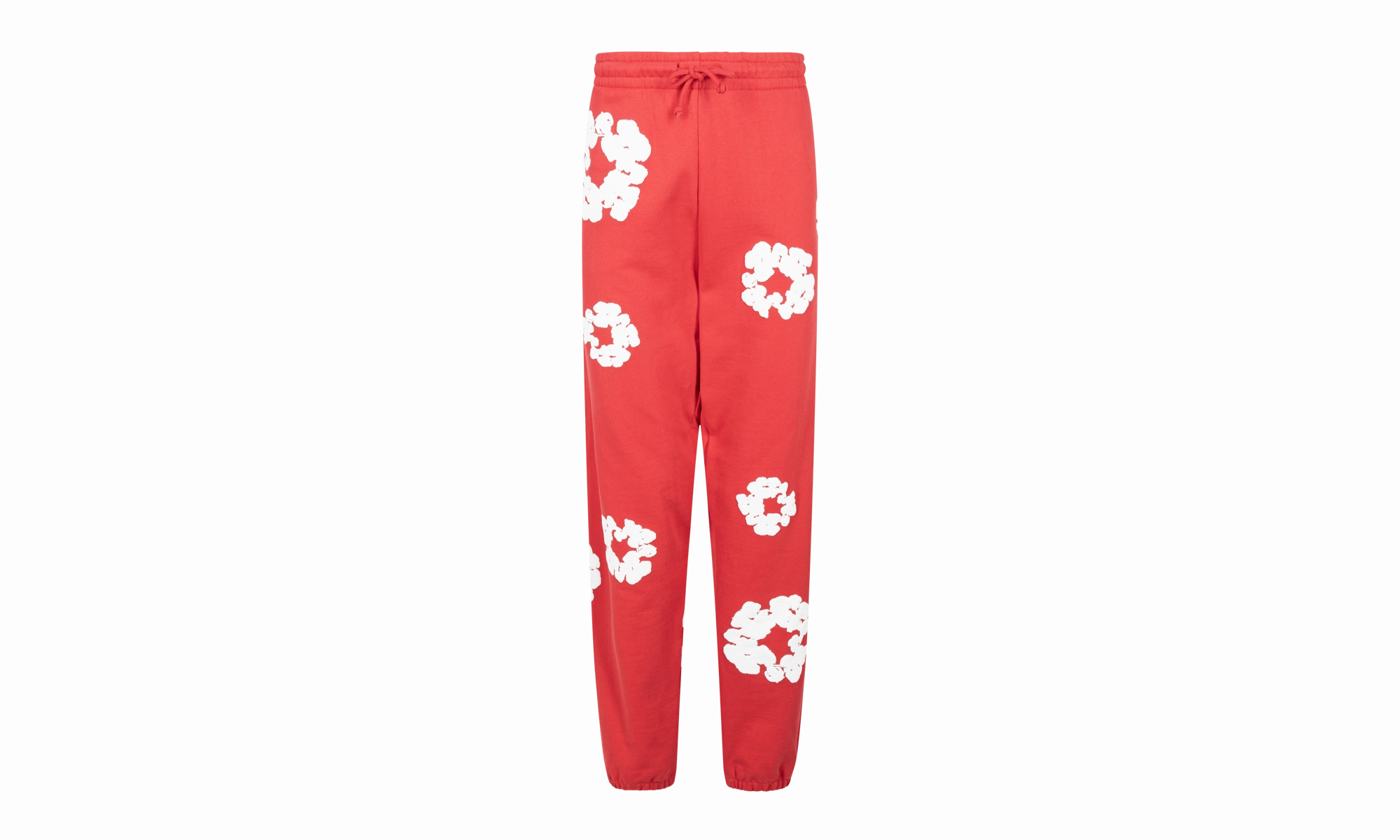 Cotton Wreath Sweatpants "Red"