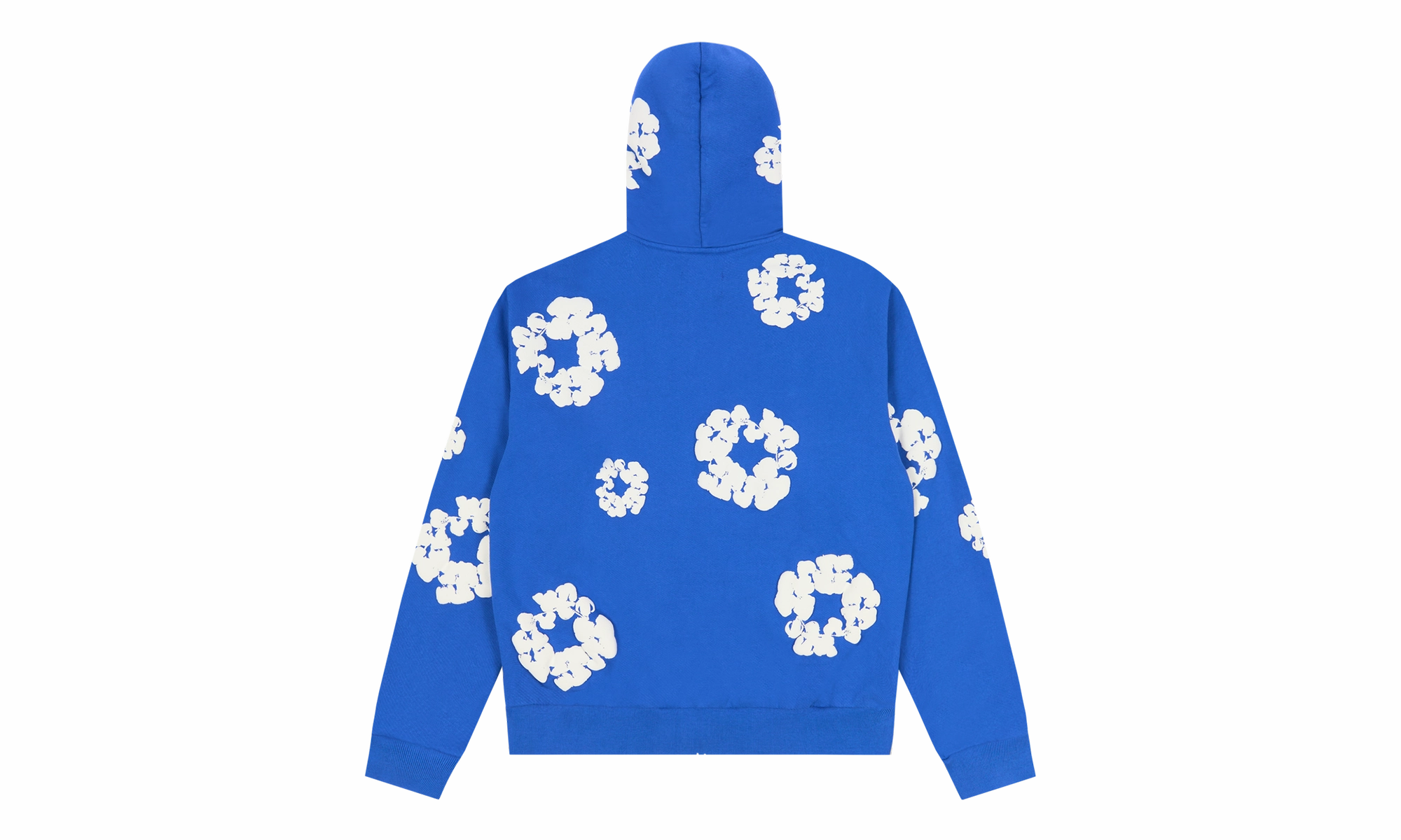Cotton Wreath Zip Hoodie Blue "Blue"