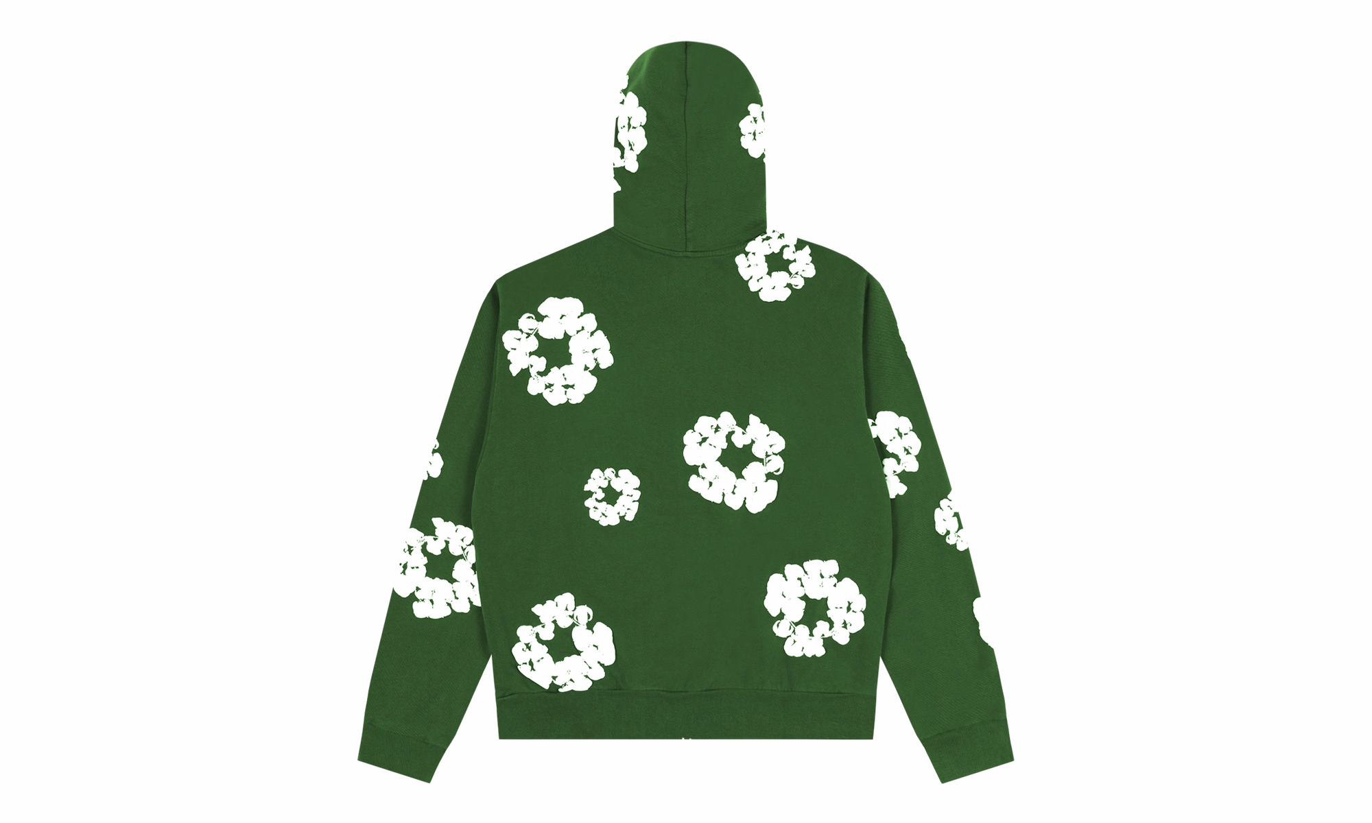 Cotton Wreath Zip Hoodie Green "Green"