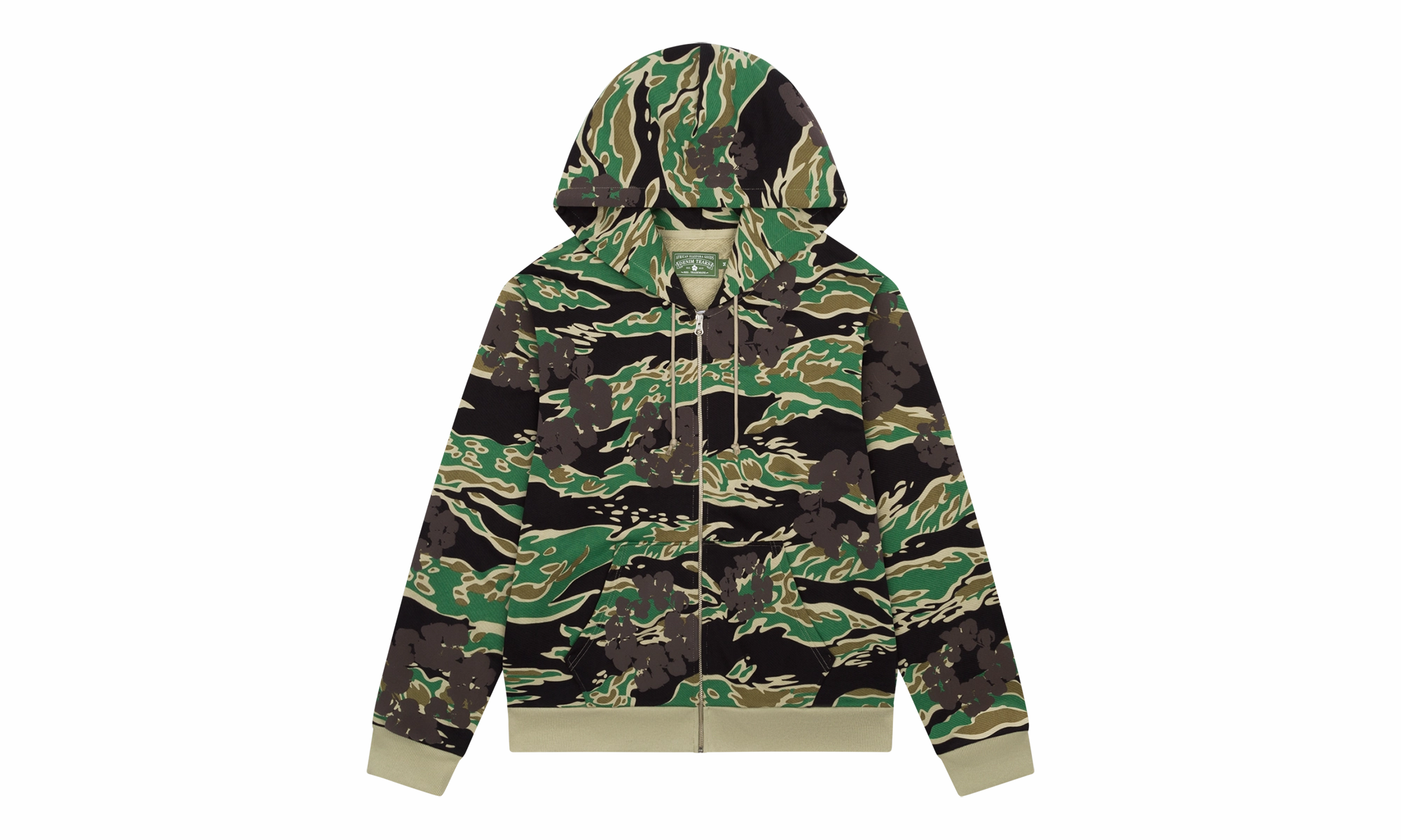 Cotton Wreath Zip Hoodie "Camo"