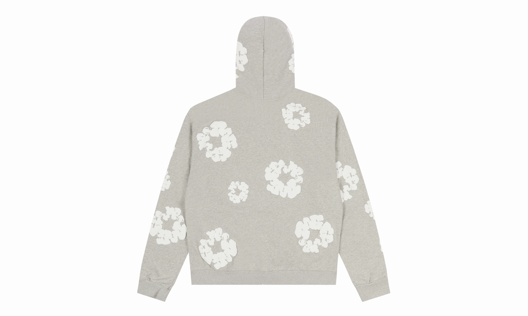 Cotton Wreath Zip Hoodie "Grey"