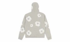 Cotton Wreath Zip Hoodie "Grey"