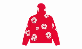 Cotton Wreath Zip Hoodie Red "Red"