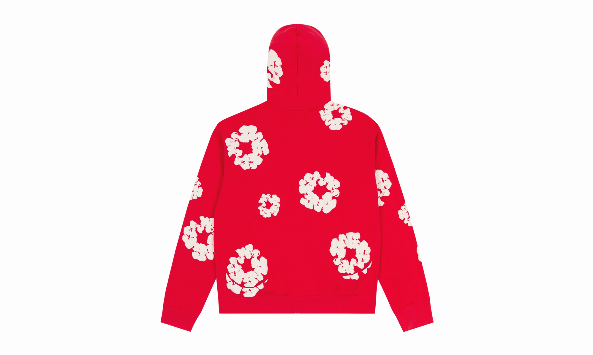 Cotton Wreath Zip Hoodie Red "Red"