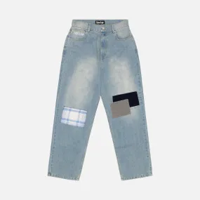 COUNTRY PATCHED DENIM JEAN - WASHED BLUE Sustainable Base