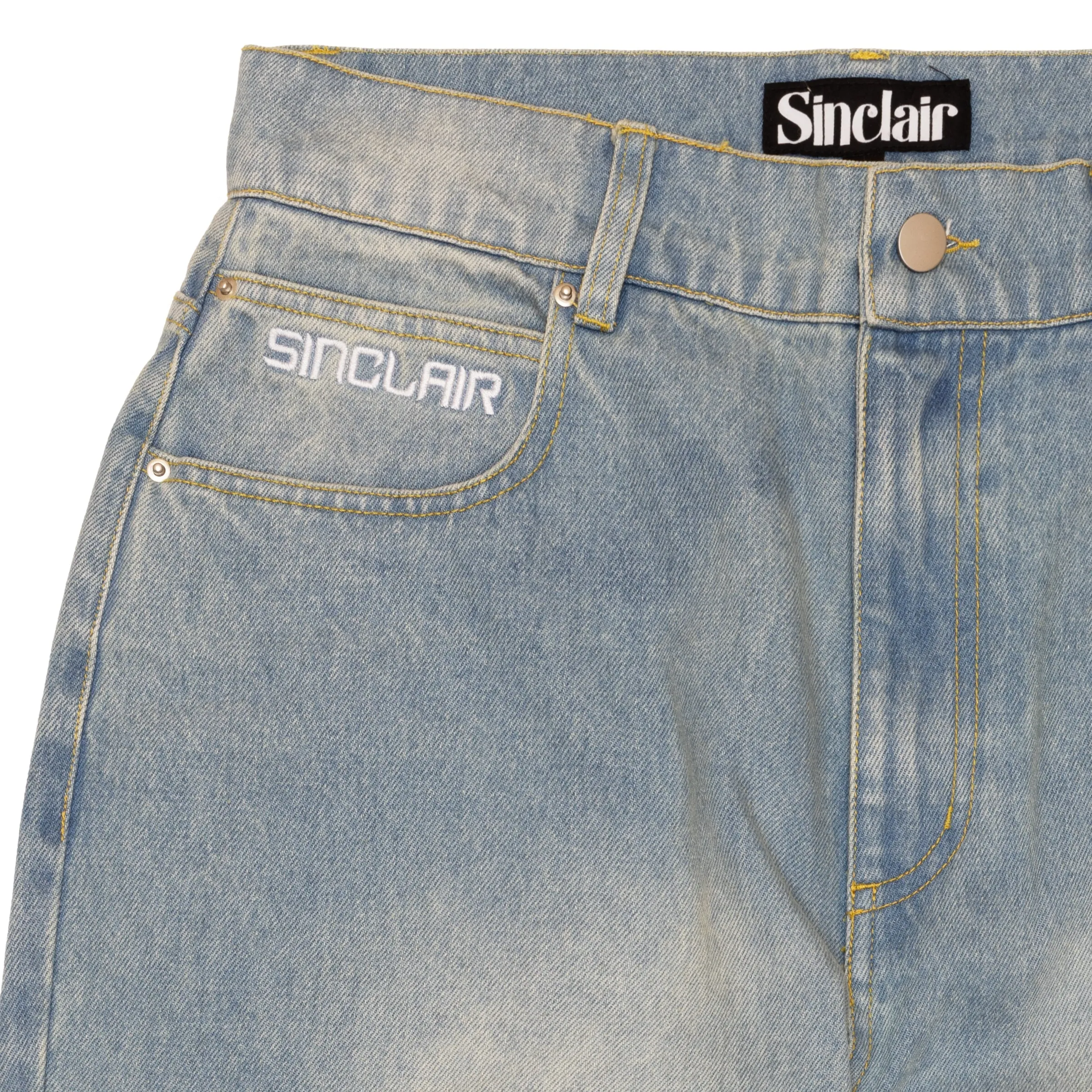 COUNTRY PATCHED DENIM JEAN - WASHED BLUE Team Vibe RipstopFabric