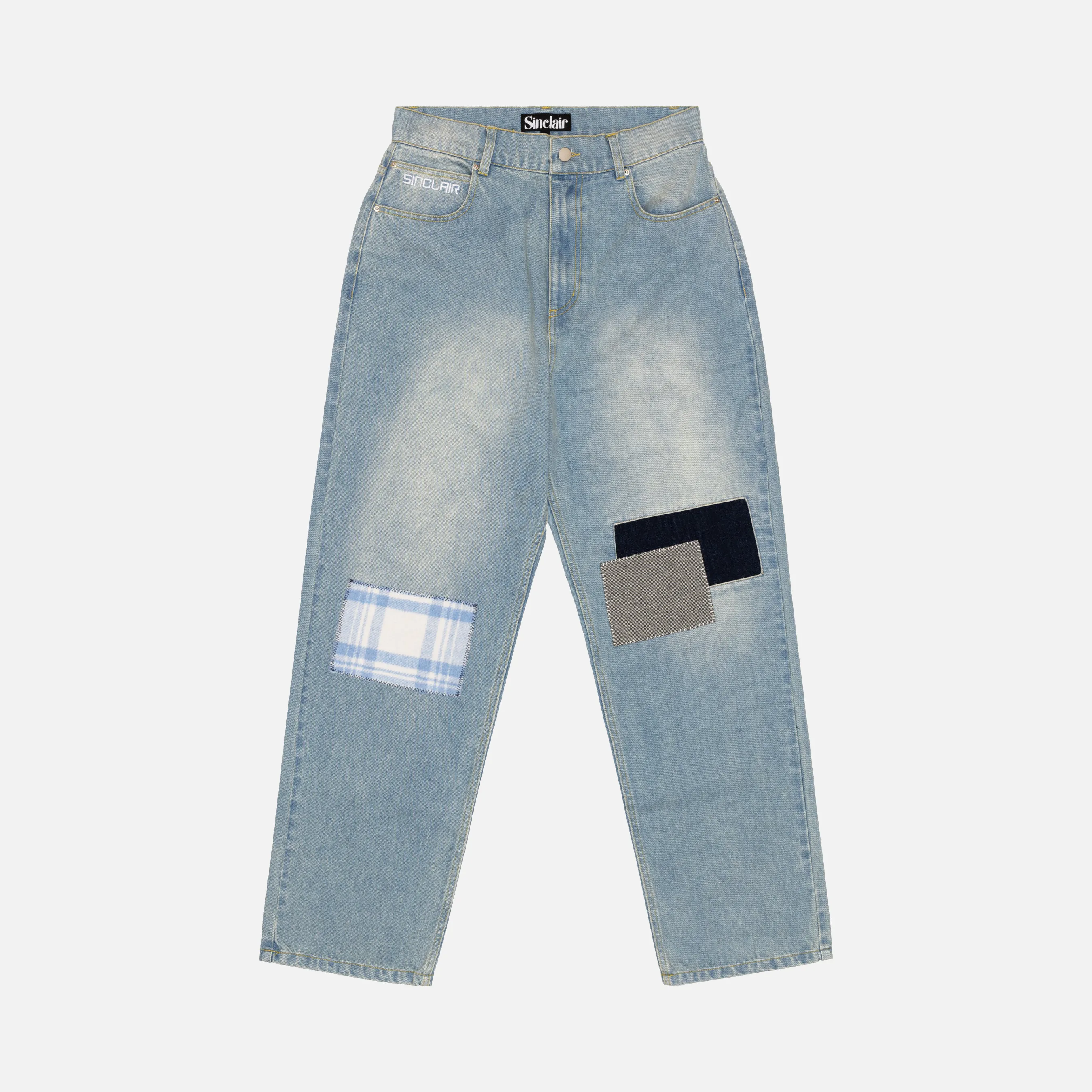 COUNTRY PATCHED DENIM JEAN - WASHED BLUE Sustainable Base