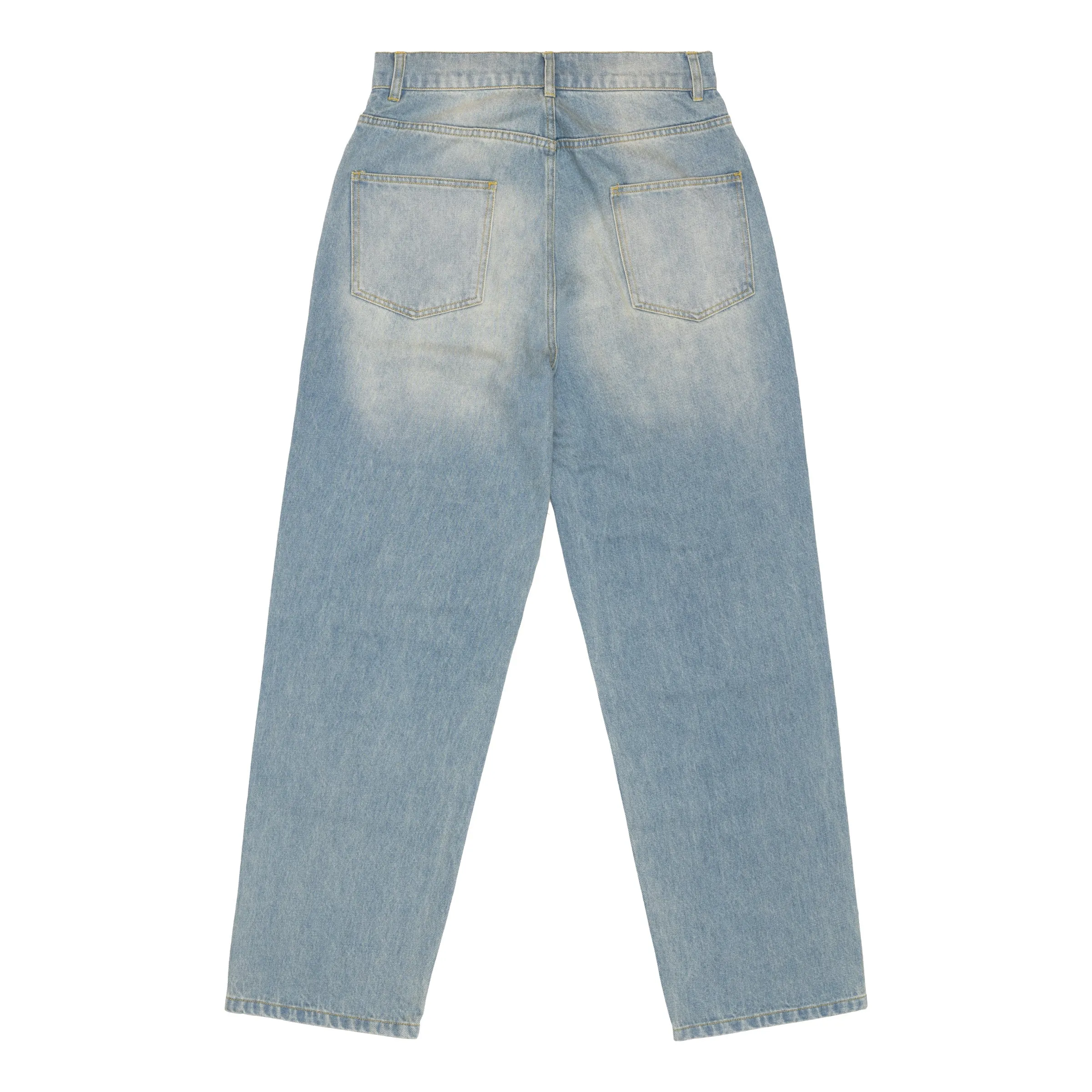 COUNTRY PATCHED DENIM JEAN - WASHED BLUE Stretchable Fabric Surf Mood
