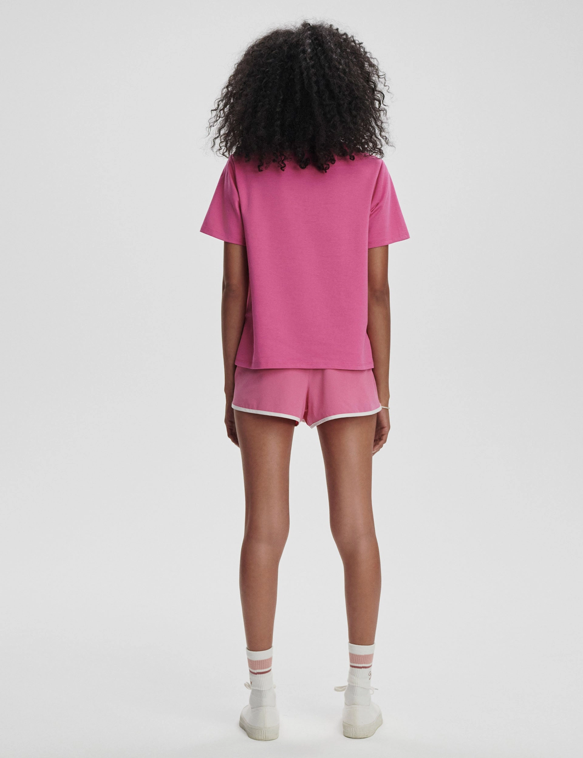 Fitness Plus Size Coventry Branded Tee - Ibis Rose