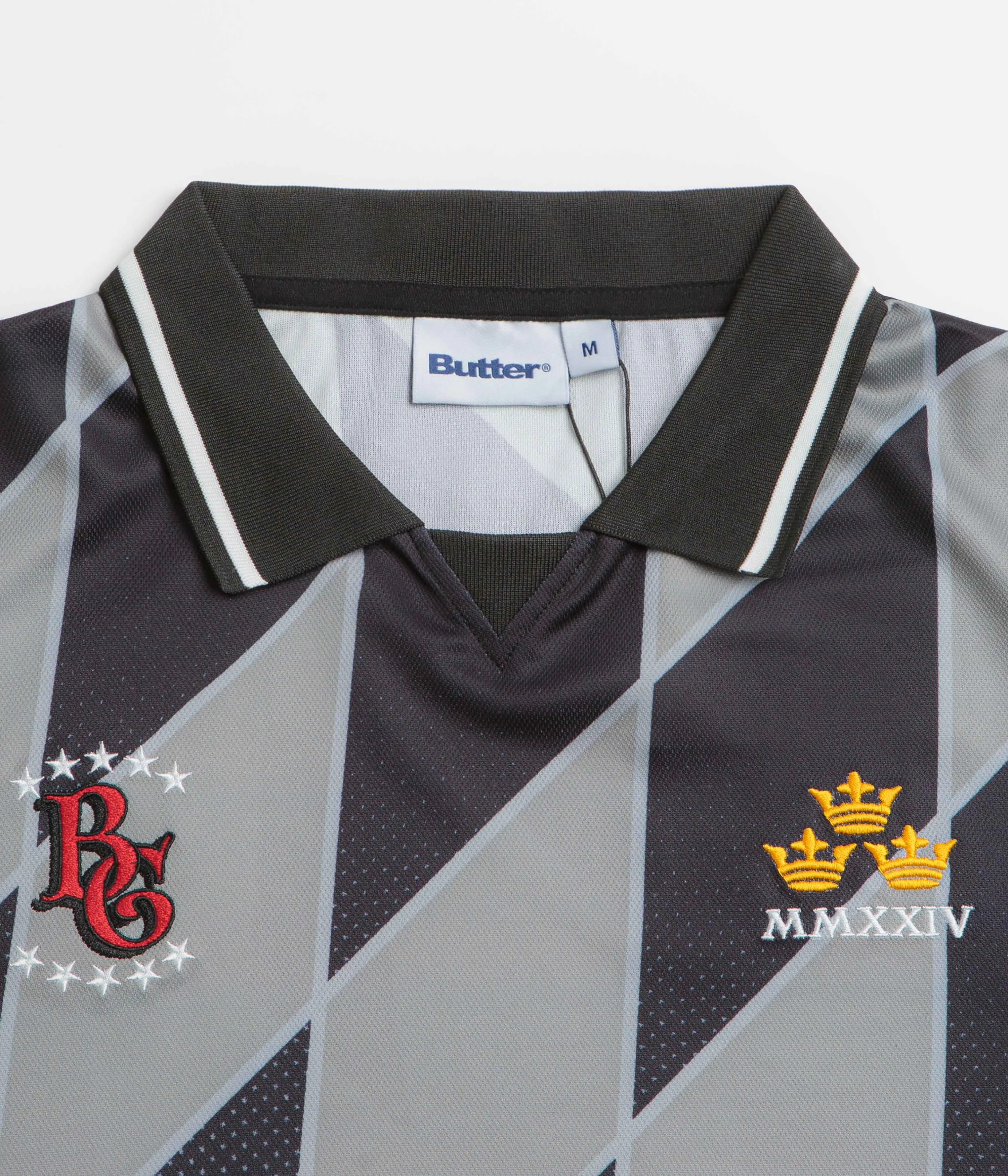 Butter Goods Football Jersey - Grey / Black boat venue cargo pants silhouette