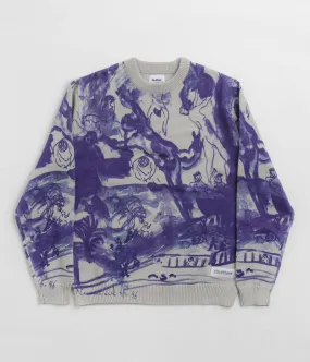 Butter Goods Davide Knit Sweatshirt - Grey Hiking wear Outdoor Active