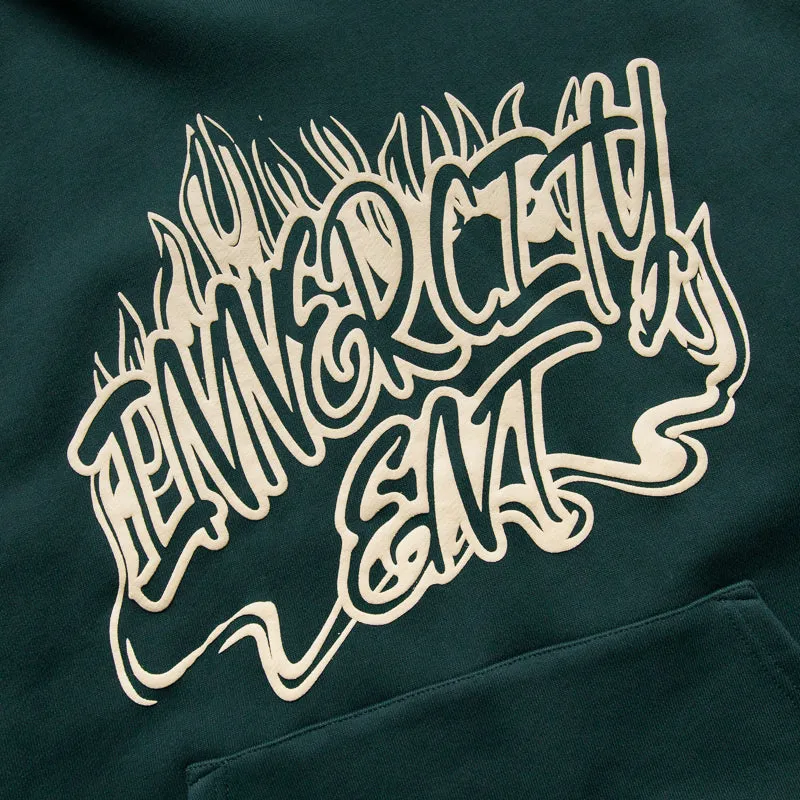 Honor The Gift Entertainment Hoodie - Green Brushed Fleece Interior Street Style